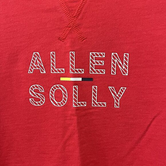 Allen Solly Sweatshirt Youth Small Red Crewneck Spell Out Preppy - Picture 4 of 9